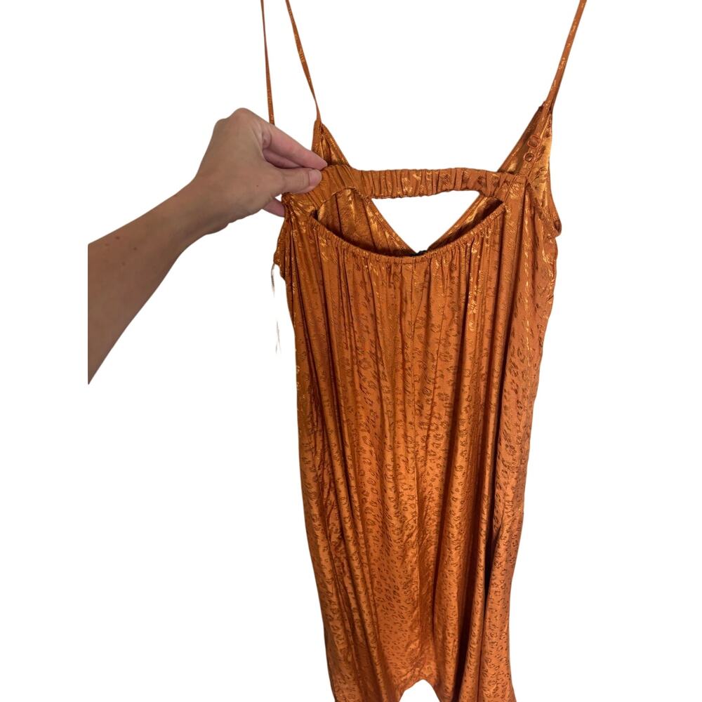 NWT Buffalo David Bitton Burnt Copper Leopard Print Midi Dress - Picture 5 of 5